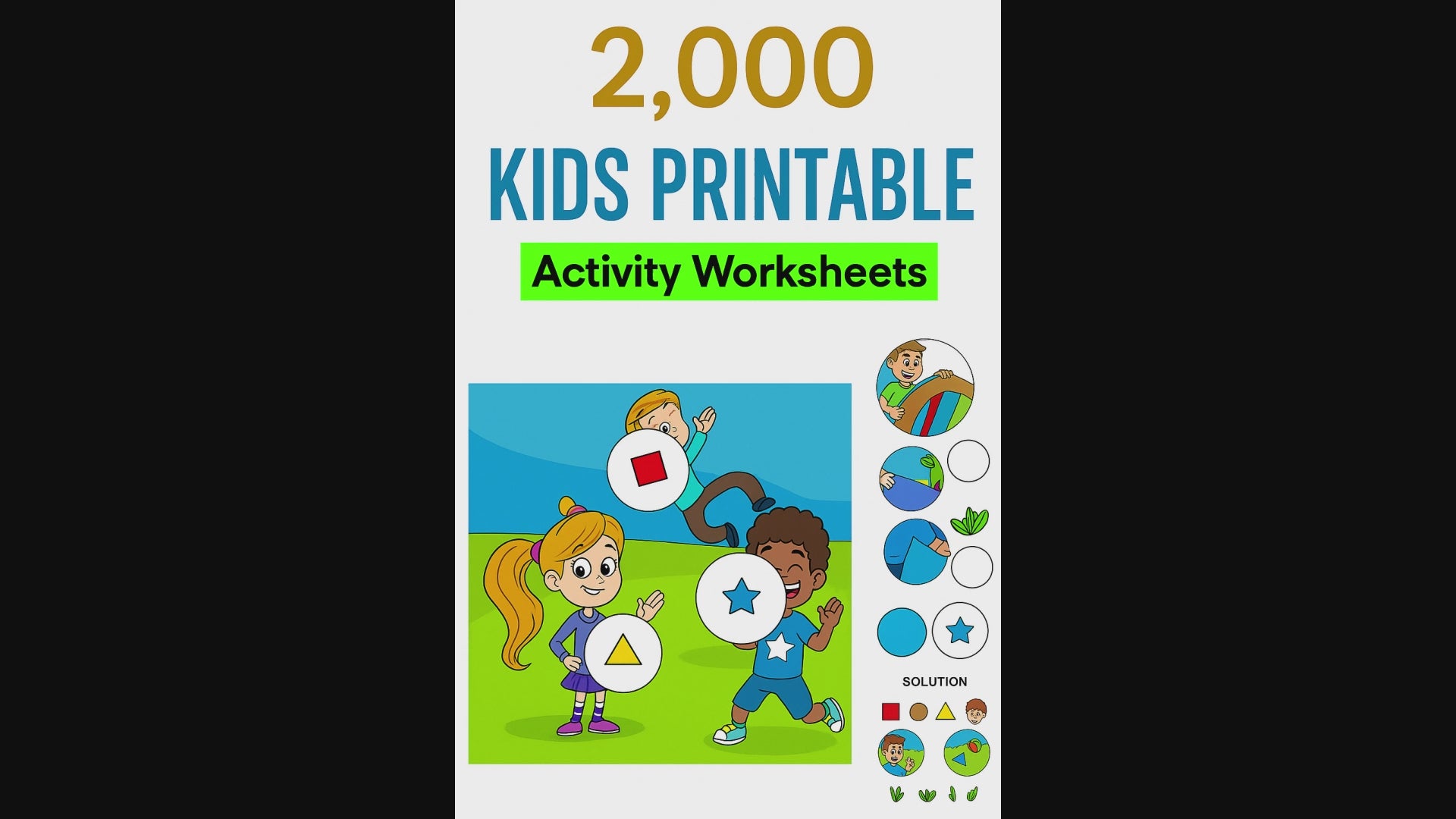 2,000 Prints for Kids Activity Worksheets